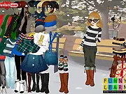 Telma Girl Dressup free online fashion game screenshot showing Telma with various polo shirts, sweaters, and boots