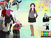 A stylish model named Beatris wearing a smart, artistic fashion outfit in the free online dress-up game.
