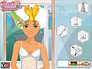 Screenshot of the Wedding Hairstyles free online game showing various elegant bridal hairdos and styling options.