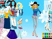 Narissa Class Reunion Dress Up game screen showing the character Narissa and elegant dresses for a party