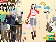 Jennie Girl Dressup game screenshot, girl model in stylish dress, playing Jennie Girl dress up game free online