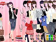 Jodie Girl Dressup game screenshot, girl model posing in elegant dress, playing Jodie Girl fashion game free online