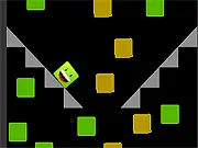 Screenshot of Bob Runner free online game showing the character Bob near an exit on a platform with blocks to break
