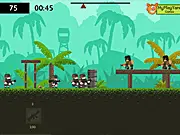Tactical Strike Mission free online strategy game screenshot, showing specialized troops deployed against enemy forces during a mission on PlayArcadeHub.
