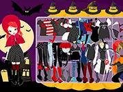 Haunted Housewife Dress Up game screenshot, Spooky vintage fashion game, Gothic housewife styling