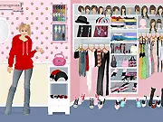 Play My Closet Dressup free online game, dressing up a girl with a big closet full of clothes on PlayArcadeHub