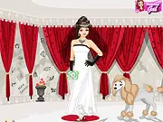 Poodle Wedding Dress Up free online game, styling the bride and her adorable poodle companion