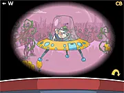 Purple Planet free online game, alien adventure, crash-landed on hostile world, battling alien cannibals