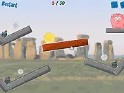 Screenshot of Piggy Coins free online physics puzzle game collecting money on PlayArcadeHub