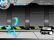 Gameplay screenshot of Phrozenflame RPG, showing two fantasy characters facing off against an enemy monster on a battlefield, with a menu showing 'Attack' and 'Heal' options.