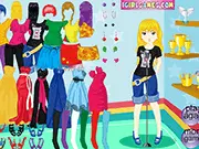 Screenshot of Sweet Singer Dress Up free online celebrity fashion game on PlayArcadeHub