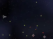 Waat game screenshot, space ship defending a mothership from mines, free arcade shooter game