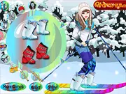Play Emma The Skier Dress Up free online winter fashion game with colorful coats and gear