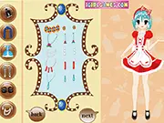 Screenshot of Sweet Waitress Dressup game, girl in a waitress uniform, Play free online professional fashion game