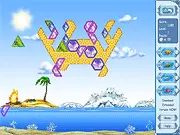 Arctic Quest free online puzzle game where players assemble falling ice pieces into geometric shapes on PlayArcadeHub