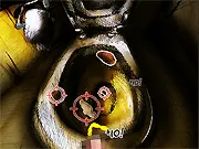 Screenshot of Wee Express online game showing a character aiming a stream at moving targets to earn points in this funny free game