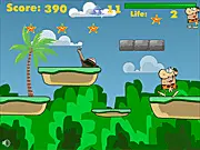 Ancient People platformer free online game, caveman collecting diamonds, retro arcade game, PlayArcadeHub