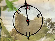 Amzula online match 3 puzzle game screenshot, colored balls and shooter