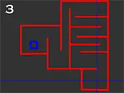 Super Mouse Game 5 screenshot, mouse character carefully moving down a thin, winding corridor without touching the walls, play free online precision game