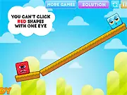 Shapeformers online puzzle game screenshot, play free physics game, transform shapes to solve puzzles, geometric rolling and pushing game