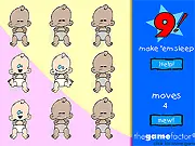 Make 'Em Sleep free online puzzle game, solving a logic grid to put all characters to sleep.