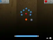 Ionized online arcade game screenshot, using the laser-poline to collect protons