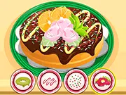 Screenshot of Best Homemade Donuts free online game showing freshly baked donuts being decorated with icing and colorful sprinkles