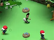 Play Hard Boiled free online defense game shooting eggs at enemies