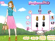 Parisian Girl free online fashion dress-up game with model, stylish outfit, and accessories
