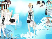 Play White Christmas Ball free online game - dress up and style a character for a holiday party