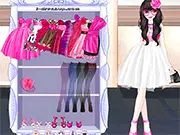 Styling a girl in a beautiful fuchsia cocktail dress and elegant accessories in the free online game