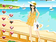 Beach Style free online dress up game screenshot of a character in summer clothing