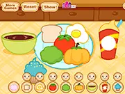 Lovely Food Family free online creative dress-up game with customization of cute food items