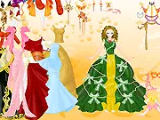 Holiday Party Dresses online free game showing a girl in a stunning fashion gown and new hairstyle