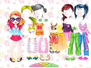 Zuki Doll Dressup free online game, cute doll being styled, fashion makeover game screenshot