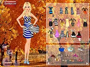 Fashion Fall Clothing online free dress-up game showing a girl in a stylish autumn outfit