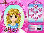 Pretty Cindy Makeover free online game, girl getting makeup and hair styled, fashion stylist game screenshot