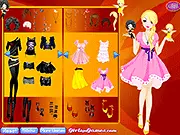 The main menu image showing a half-angel, half-devil girl from the Angel Devil Girl Dress Up game