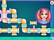 Play Kelly Kitchen Cleanup and Cooking free online game, showing a girl cleaning a messy kitchen before preparing food