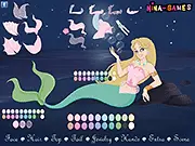Modern Mermaid free online dress up game featuring custom tails, facial expressions, sunglasses, and accessories on PlayArcadeHub