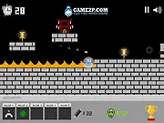 Fat Ninja Avenge free online action-platformer game screenshot, showing the ninja character battling an enemy
