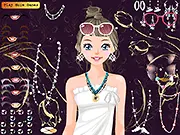 Sibyla Make Up Online Free Game screenshot - Choosing perfect eye color and cosmetics on PlayArcadeHub
