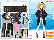Winter Look Dress Up online free game, stylish girl fashion and cozy winter clothes