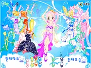 Butterfly Fairy Princess free online game screenshot showing a magical fairy with glowing wings and a fantastical dress in an enchanted forest setting.