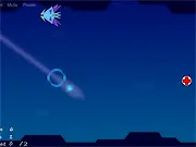 Screenshot of the Elastic free online action game character swinging a hammer weapon and firing a laser beam at two different enemy types.