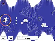 Floating Cats of Doom free online shooter game, blast the evil cats with a flying cat