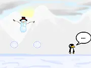 Frosty Winter Odyssey free online sidescrolling puzzle game snowballs