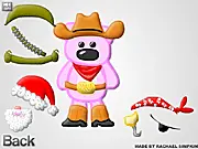 Ted the Bear free online game screenshot showing the bear dressed as a pirate with a bomb next to him, ready for a funny interaction.