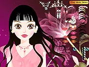 Jakiara Make Up game screenshot showing the young beauty model with various makeup palettes and brushes