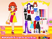Screenshot of Party Rush, a free online dress up game featuring a character named Alice trying on various party outfits and dresses against a timer.